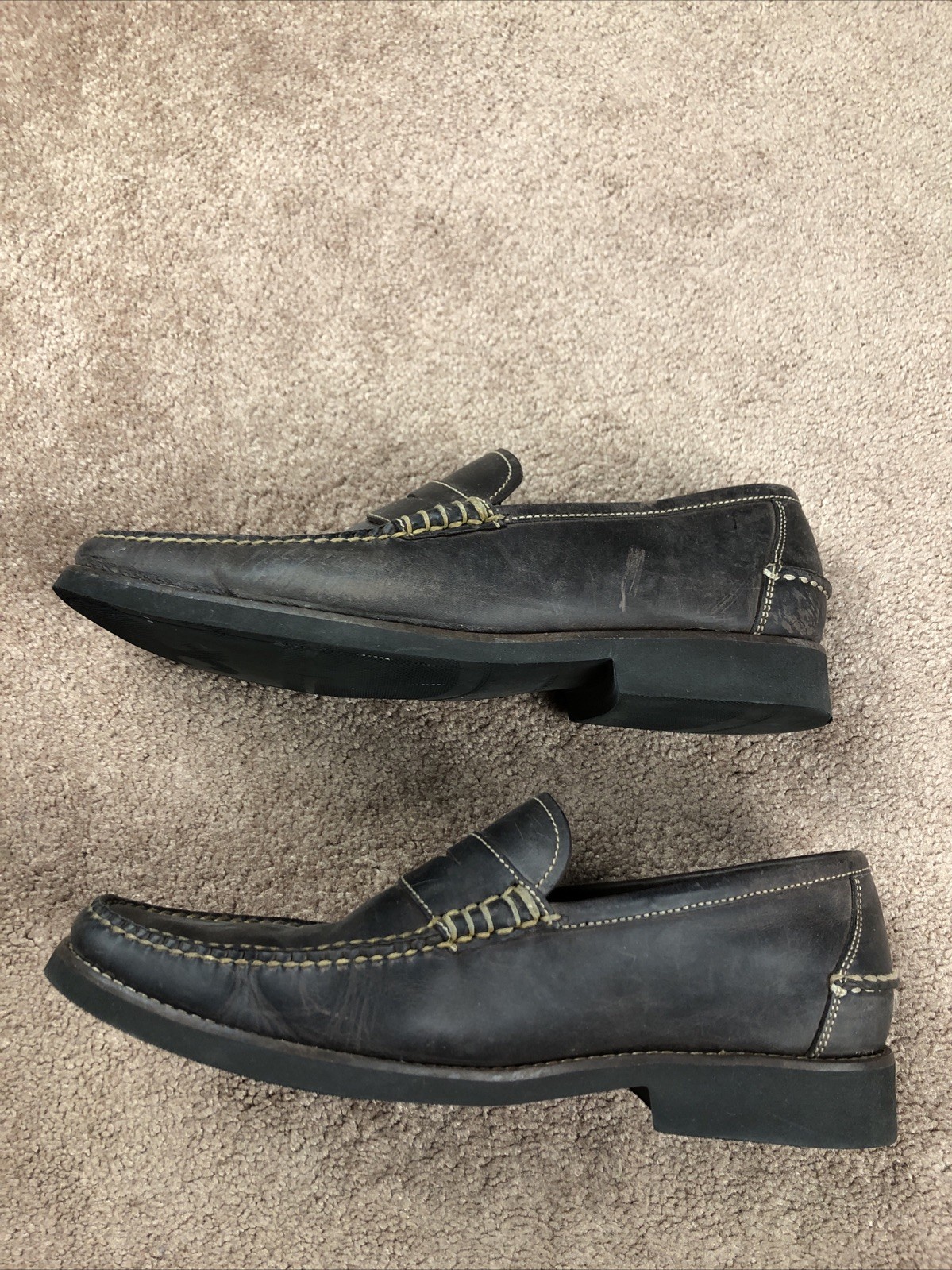 Peter Millar Solid Brown Leather Loafers Size 9M … - image 5