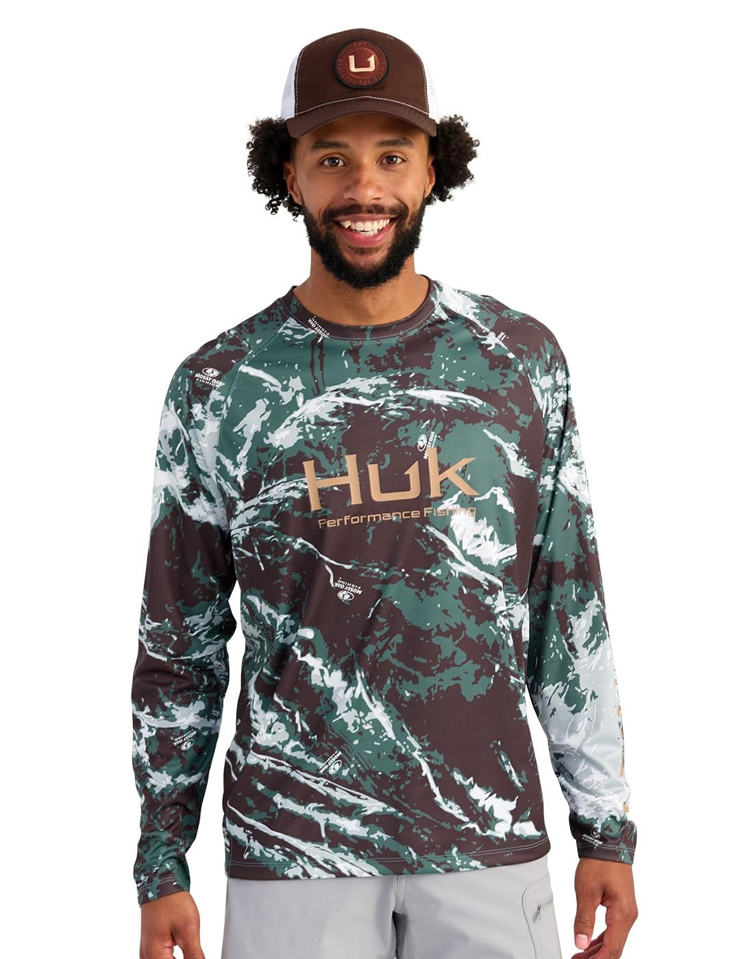 HUK Pursuit Pattern Crew,    UPF 50+