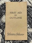 WW2 WWII US Army Military Johnson & Johnson First Aid in Outline Medical Book
