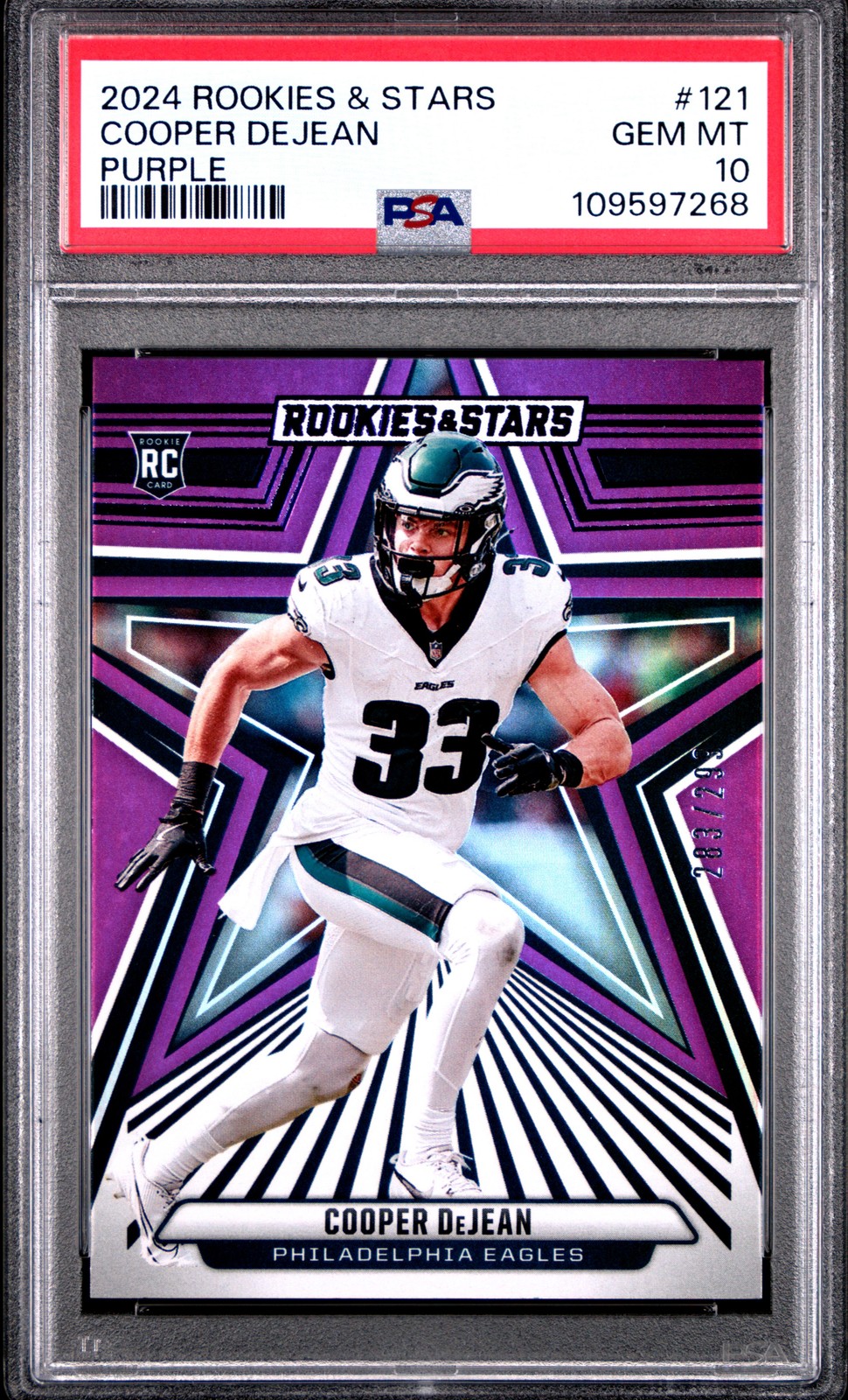 Cooper DeJean Panini Rookies & Stars #121 Purple
