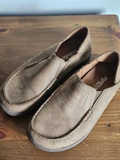 OluKai Moloa Boys' Leather Loafer Slip-On Shoes Brown US 4 EU 36 30130-2734