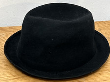 Vintage Cervo Italy Felt Hat Bowler Style Hat Black Size 7 Great for kids