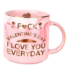 Valentines Gifts for Her, Funny 12 OZ Coffee Mug Gifts for Girlfriend Wife Pink