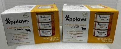 x24 Cans Applaws Chicken Selection in Broth Cat Food Limited Ingredients 2027