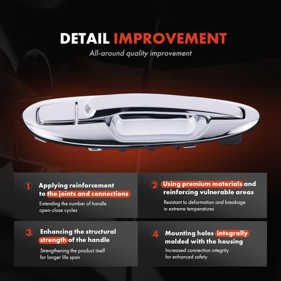 Manija de puerta exterior del lado del pasajero trasero para Hyundai Sonata 2002-2005 Kia Optima Foto 3 de 4