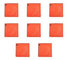 Vinyl Mesh Safety Flag Orange with Wire Loop 18" x 18" DOT Compliant - 8 Pack