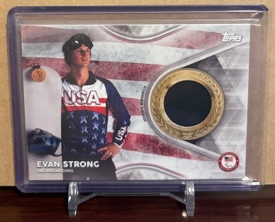 Evan Strong 2018 Topps Olympics Athlete Worn Memorabilia Patch - Snowboarding
