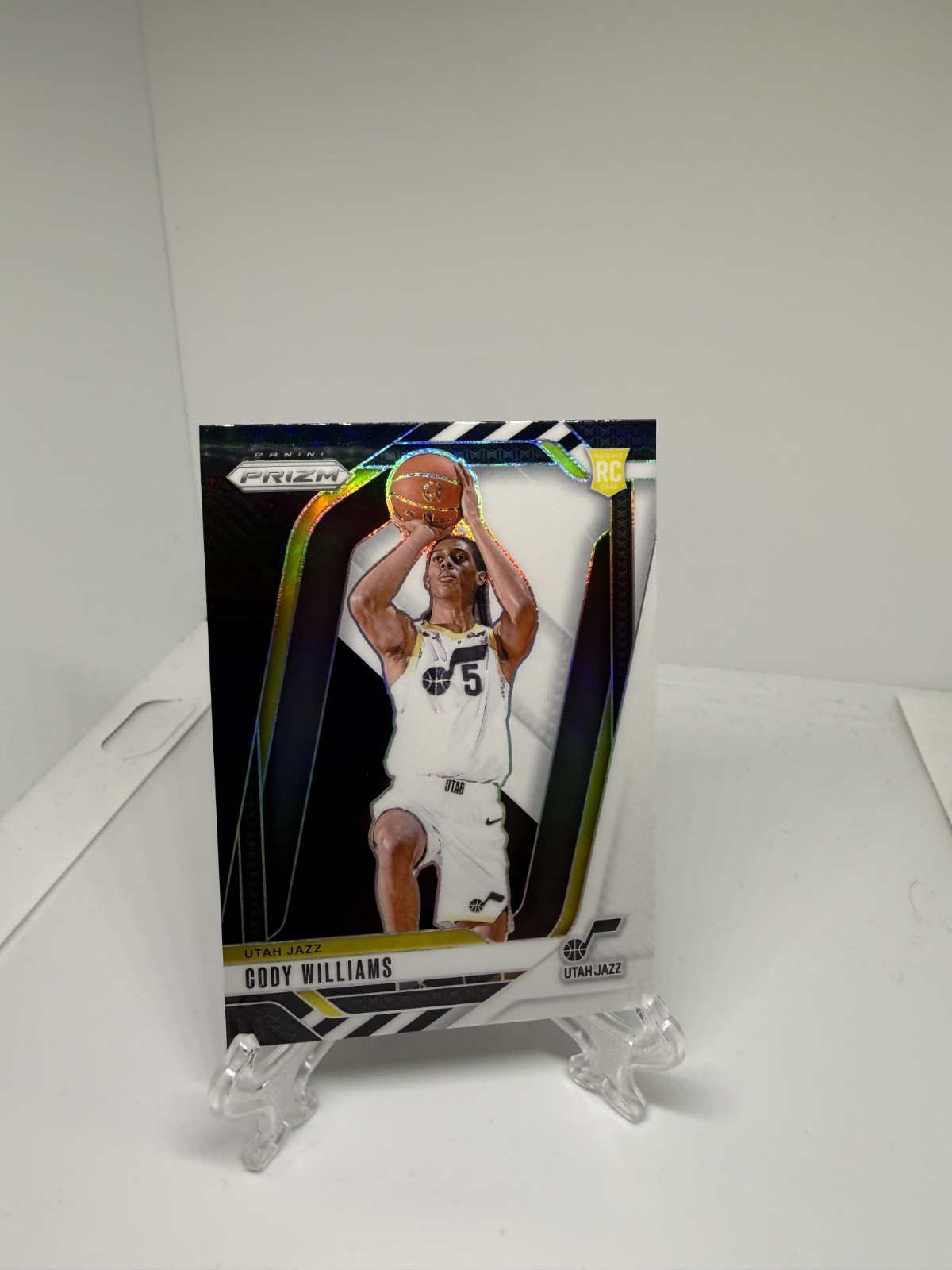 2024-25 Prizm Cody Williams RC Black White Rookie #232 Jazz Panda SSP