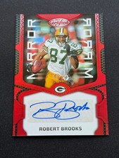 2023 Certified ROBERT BROOKS SP Mirror Red AUTO 01/35 Packers Legend