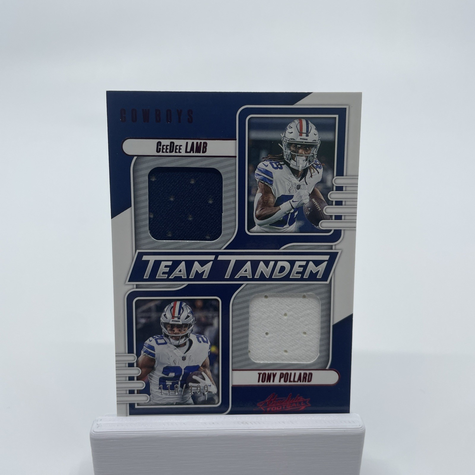 2023 Panini AbsoluteTeam Tandem Patch CeeDee Lamb Tony Pollard Dual Patch /199