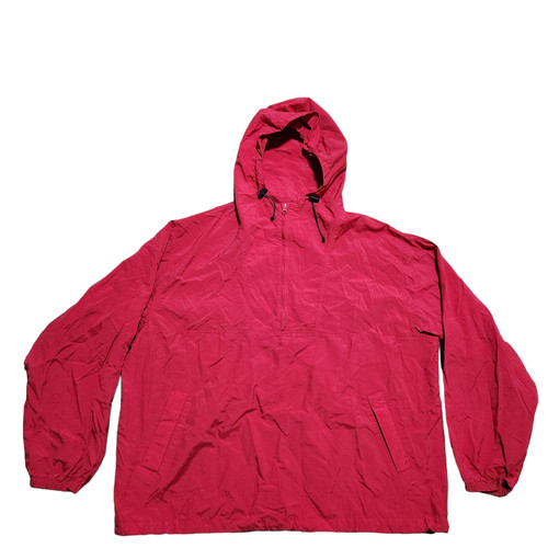 Timberland, Timberland Mens XL Extra Large Red Vintage Half Zip Anorak Windbreaker Jacket SS