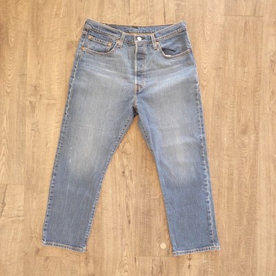 Levi s 501 Premium Straight Leg Jeans Men s Size 32X26 Button Fly Big E