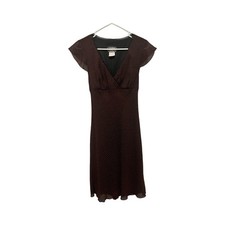 Vintage City Triangles Milkmaid Black Red  Polka Dot 90s Short Sleeve Dress M