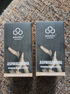 2 x A S H W A G A N D A von EDUBILY 2x60 Kapseln NEU OVP