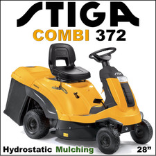 Stiga Combi 372  Ride on Lawn Mower 28" Garden Tractor Mulching or Collect