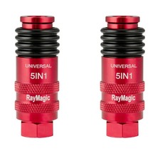 Upgraded 5IN1 Universal Quick Industrial Connect Coupler, 1/4 Female NPT, Air...