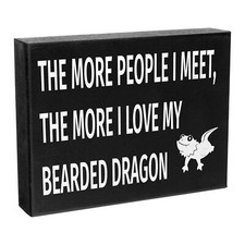 JennyGems Bearded Dragon Sign, Bearded Dragon Hanging Wall Sign Decor Gift