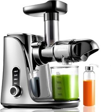 AMZCHEF Cold Press Juicer with 2 Speed Control - High Juice Yield Machine, GREY