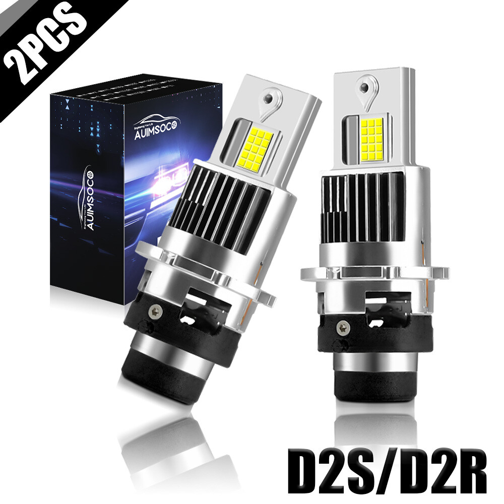 For BMW 320i 2001-2005 LED Headlights 2Pcs Hi-Lo Bulbs Combo Cool White D2S/D2R