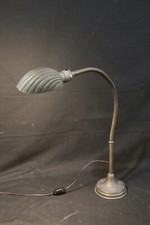 lampada tavolo decò paralume conchiglia antica flessibile ottone anni 20  900