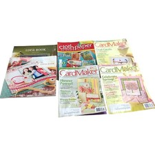 6 Cloth Paper Card Maker Idea Book Magazines Lot 209 2011 2012 Scrapbooking