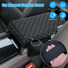 Car Armrest Pad Cover Center Console Box Leather Mat Cushion Accessories Black