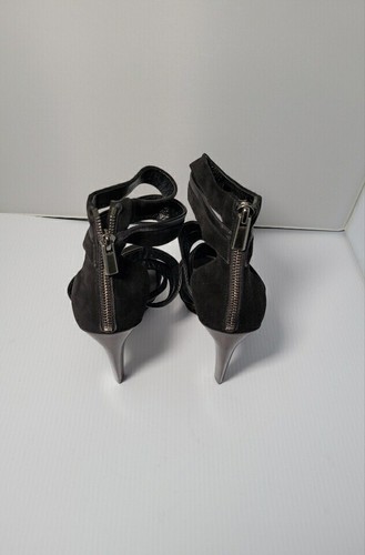 Emilio Puccini Black Scrappy Heels 7 1/2M - Picture 5 of 5