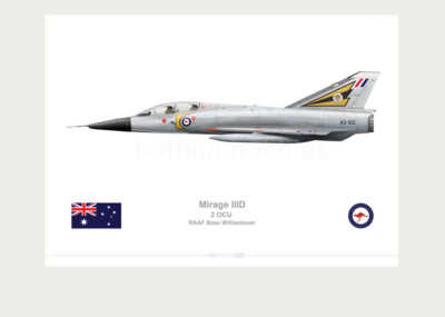 Warhead Illustrated Mirage IIID 2 OCU RAAF A3-102 Aircraft Print