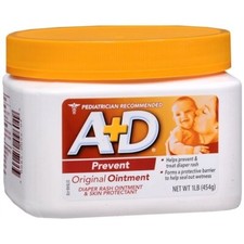 A D Original Diaper Rash Ointment Protects Prevents Chapped Skin 4oz