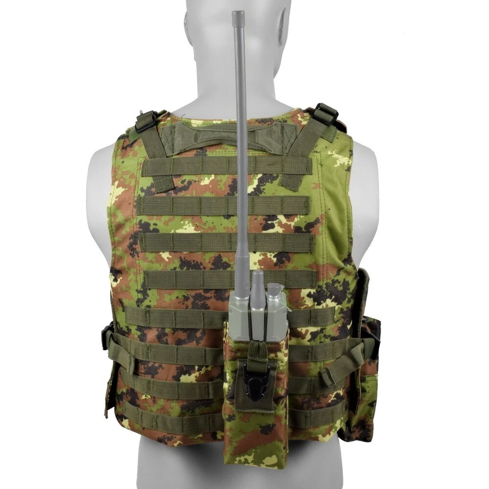 GIUBBINO CORPETTO GILET TATTICO MOLLE VEST SOFTAIR FSBE VEGETATO RP-81TC VEST - Immagine 2 di 4