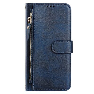 Luxus Reißverschluss Leder Brieftasche Etui Handyhülle für iPhone 15 16 14 13 12