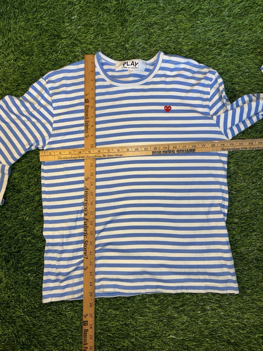 PLAY COMME DES GARCONS Long Sleeve Striped Tee L 100