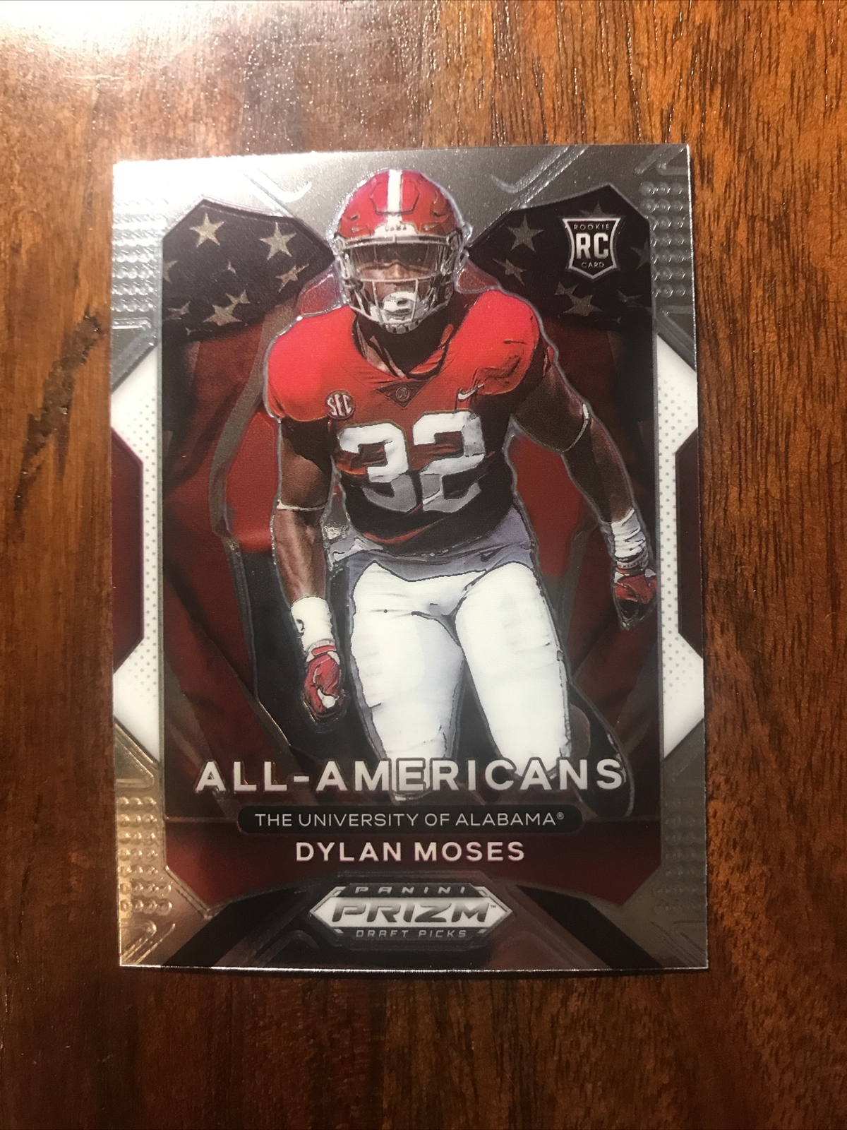 2021 Prizm Draft Picks Base All American #190 Dylan Moses - Alabama Crimson Tide