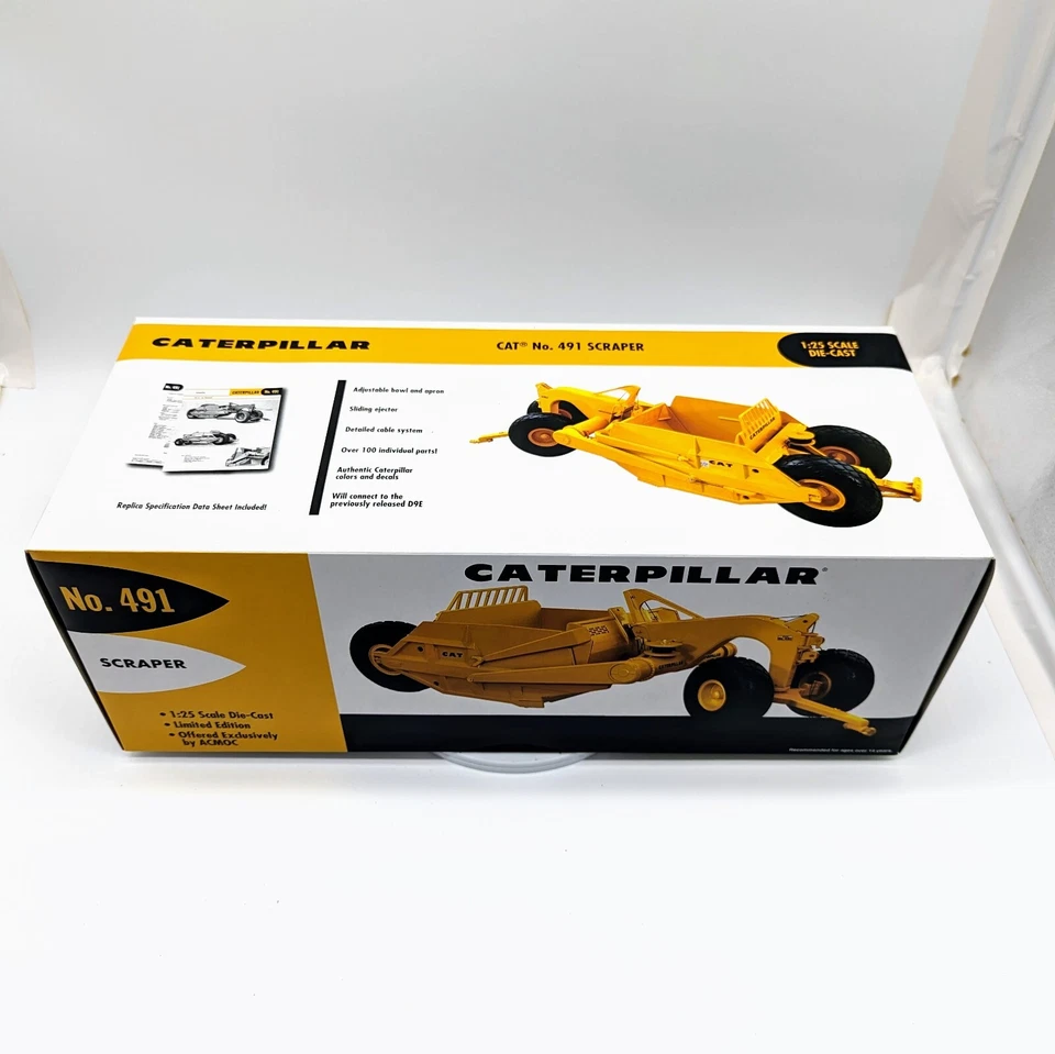 1/25 Caterpillar No. 491 Scraper First Gear Fits D9E CAT Dozer MINT! - Image 2 of 4