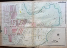 1923 PHILADELPHIA PA C ST - K ST TACONY CREEK PARK GREENMOUNT CEMETERY ATLAS MAP