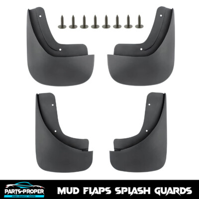 Mud Flaps Mudguards Splash Guards For AUDI A4 Sedan Elite 2005-2008 Black 4-Pack