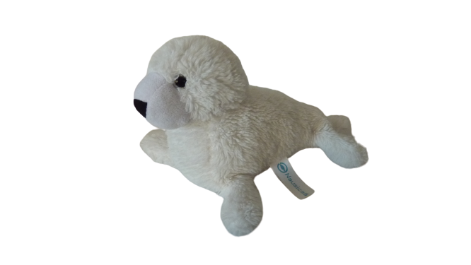 Doudou peluche phoque blanc comme neuf Nausicaa
