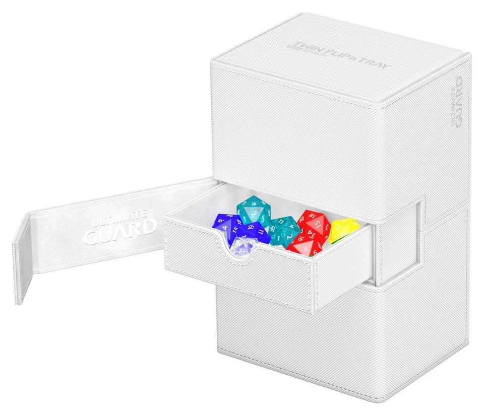 ULTIMATE GUARD TWIN FLIP n BANDEJA BLANCA 160+ ESTUCHE DE MAZO MONOCOLOR DE PIEL XENOSCO Caja de Tarjetas Foto 3 de 4