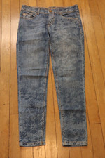 ZARA Z1975 DENIM Blue Floral Jeans Size 4 straight leg