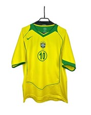 Brazil Home football shirt 2004 Ronaldinho 10 Soccer Nike Rare Trikot Size M