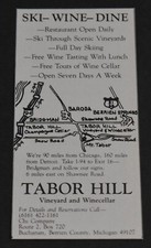 1984 Print Ad Michigan Buchanan Tabor Hill Vineyard Winecellar Ski Wine Dine art