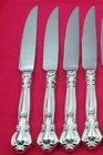 4 Chantilly by Gorham Sterling Handle Serrated Steak Knives Custom Made