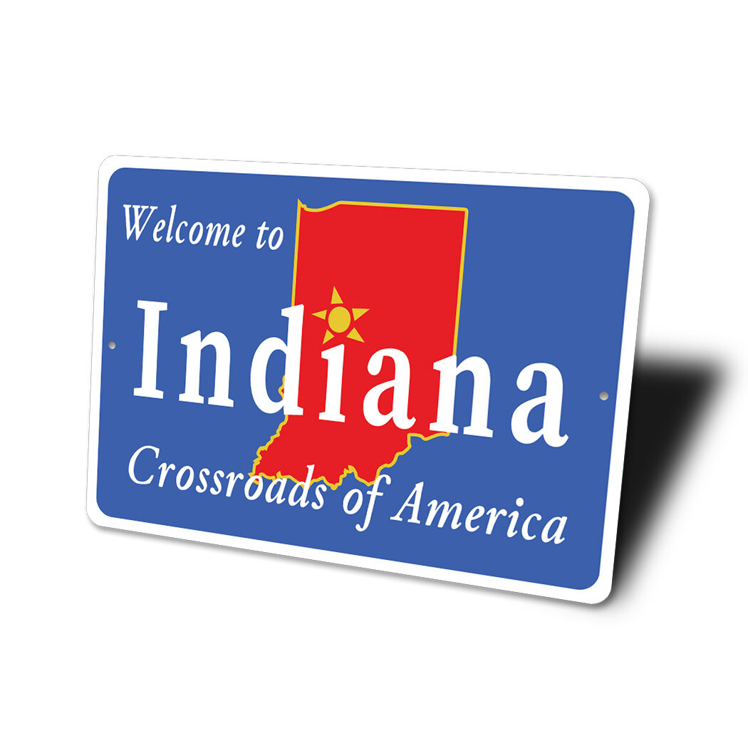 Welcome To Indiana Metal Sign Metal Sign | eBay