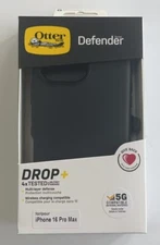 New OtterBox Defender Series Case with Holster Case For iPhone 16 Pro Max Black