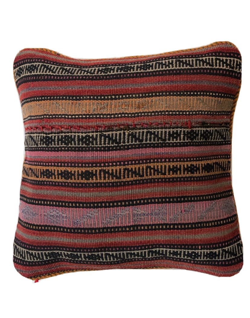 Vintage Hand Knotted Persian Kilim Rug Pillow 14