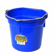 Little Giant Bucket Flat Back 20 Quart Plastic MultiPurpose Farm Ranch Blue