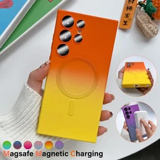 For Samsung Galaxy S24 S23 S22 S21 Ultra Mag Safe Magnetic Silicone Case Cover