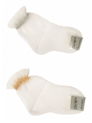 SG women's CIOCCA mille912 sock a pair of clear tulle low socks c