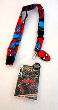 Marvel Spider-man 100 Comic Charm ID Holder  Sticker Lanyard New NOS 2018