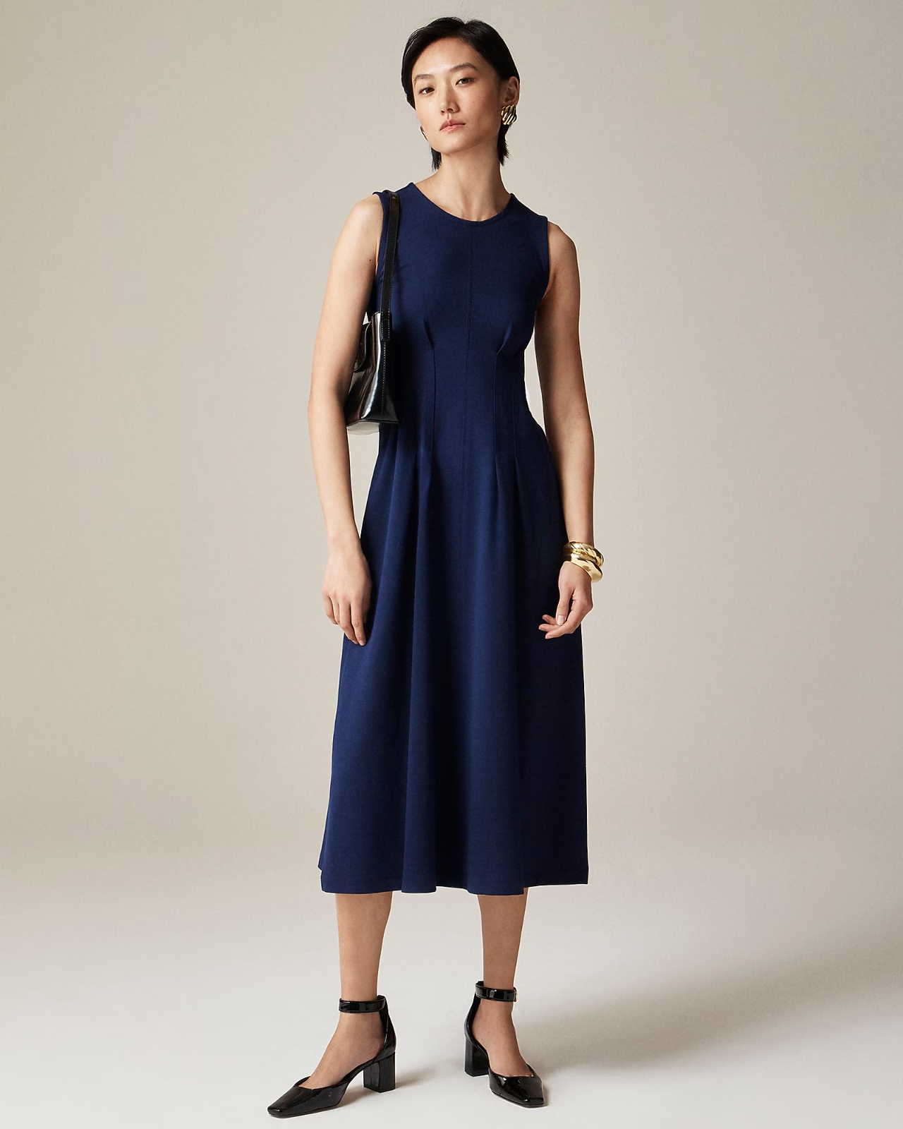 J. Crew Nadia Dress in Ponte Midi Size Small Blue CI492